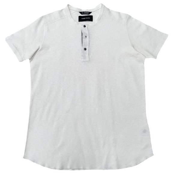 Wings + Horns Other - Wings + Horns Cotton Short Sleeve Button Cut Shirt - White | Large